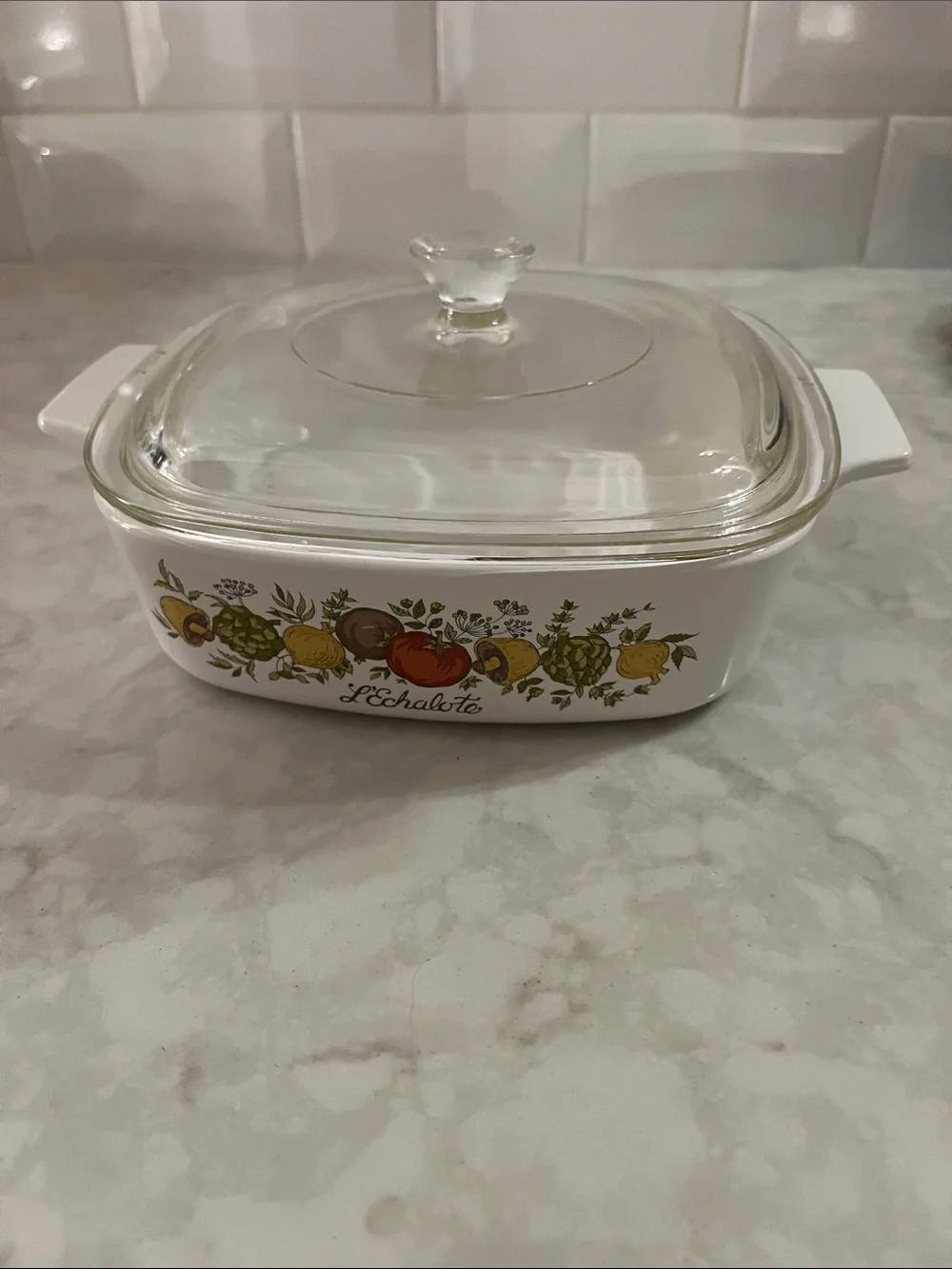 VTG Spice of Life 1 Quart Corning Ware Casserole/Baking Dish with Glass Lid